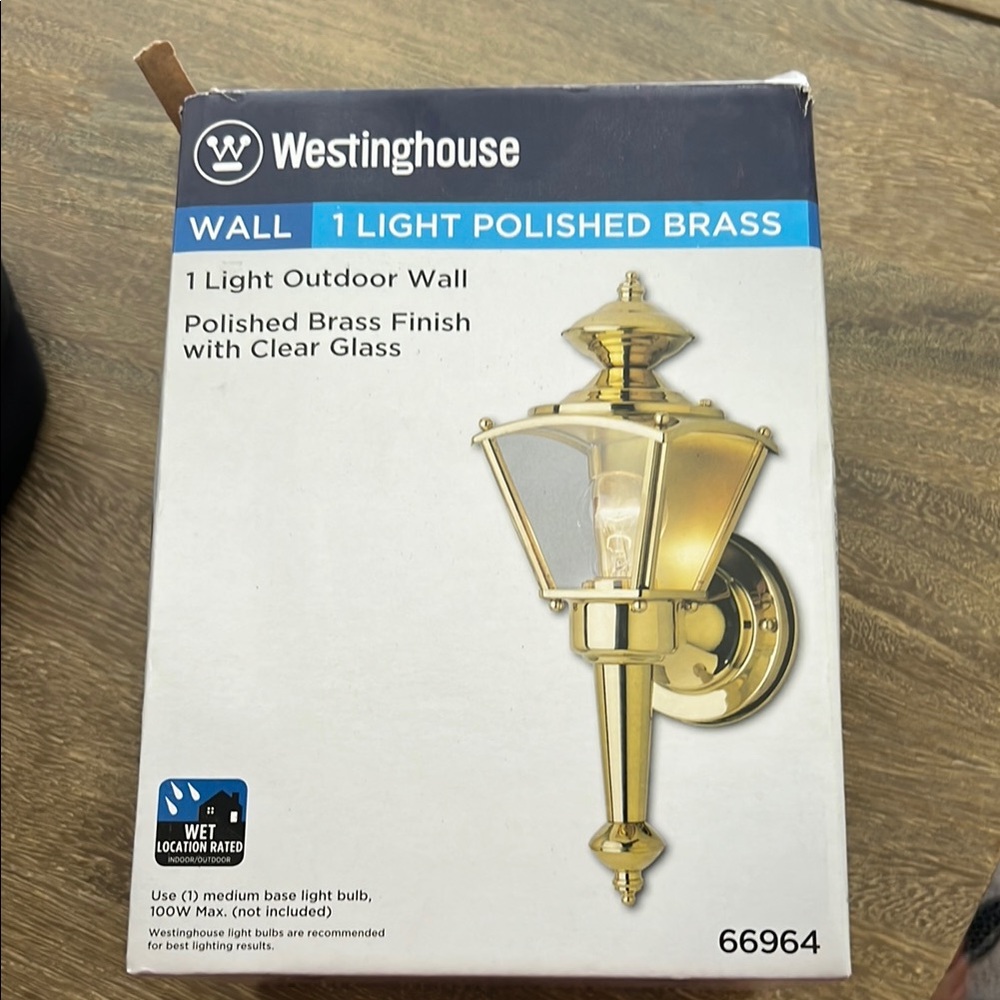 Polished Brass Outdoor Wall Light